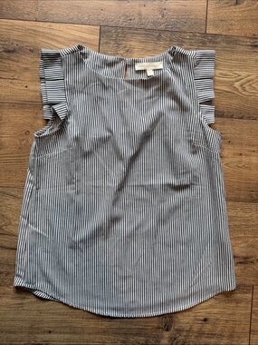 Striped Ruffle Sleeve Women’s Top